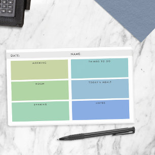 Notas Post-it® Organizador Diario Tonos de Verde y Azul