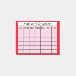 Notas Post-it® Organizador mensual de planificadores