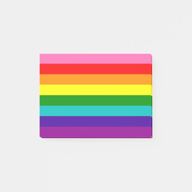 Notas Post-it® Orgullo arco iris 8 retro (Anverso)