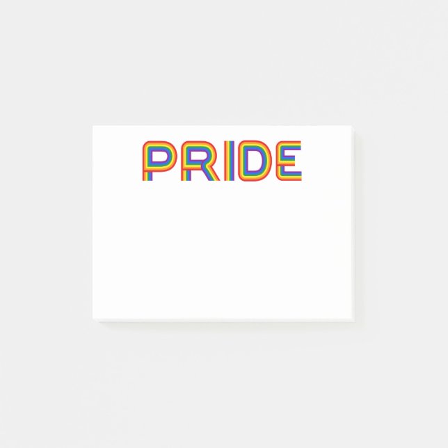 Notas Post-it® Orgullo| Cartas arcoiris (Anverso)