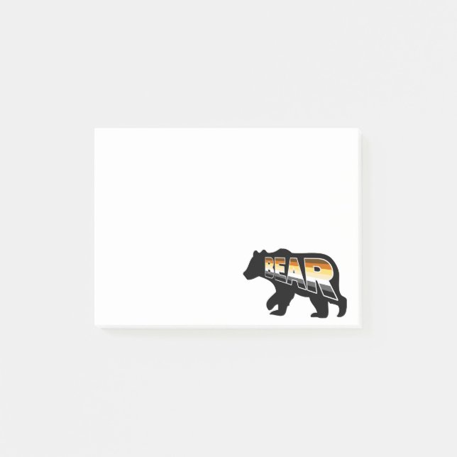 Notas Post-it® Orgullo del oso (Anverso)