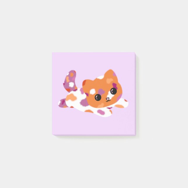 Notas Post-it® Orgullo Lésbico Gato (Anverso)