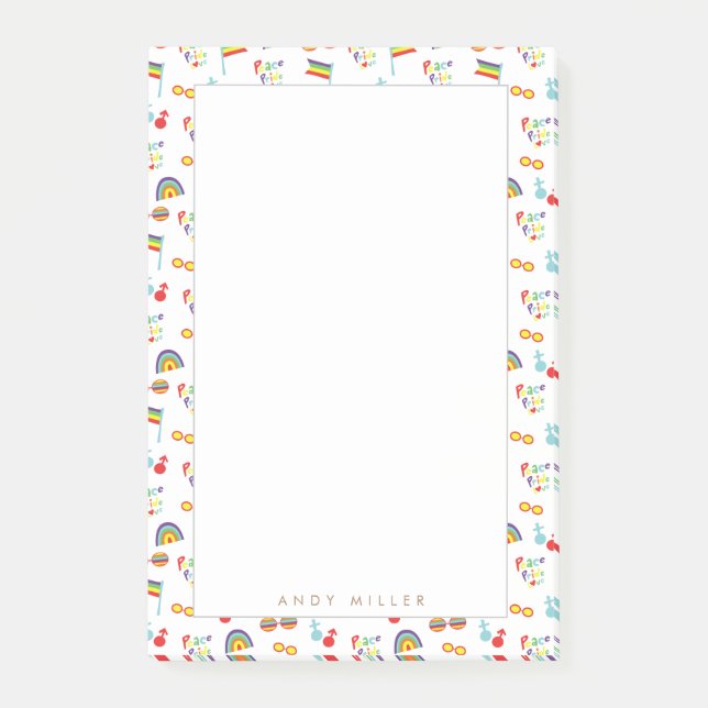 Notas Post-it® Orgullo Paz Amor (Anverso)