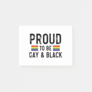 Notas Post-it® Orgulloso de ser gay y negro Mes del Orgullo 2025