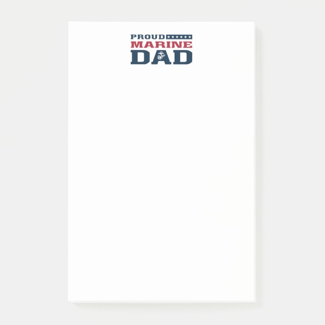 Notas Post-it® Orgulloso Marine Dad (Anverso)