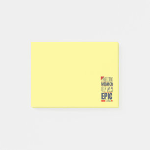 Notas Post-it® Orgulloso miembro de una oficina de trabajo de equ