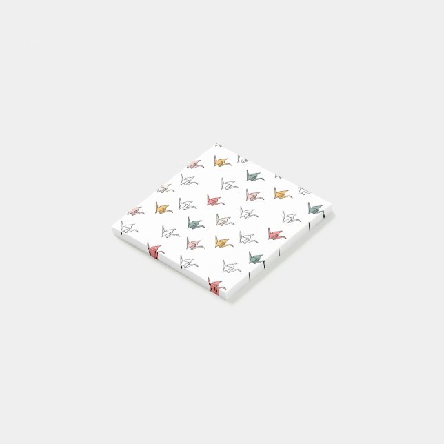 Notas Post-it® Origami Calm - Crane Post It Notes (En perspectiva)