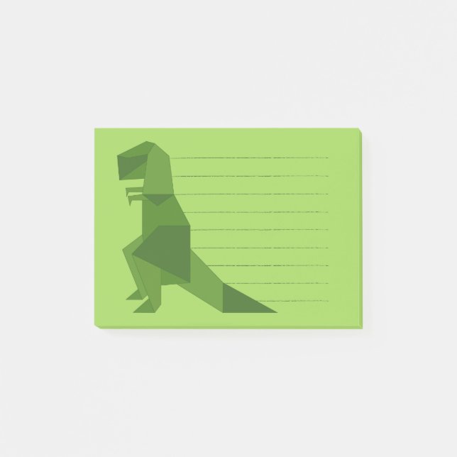 Notas Post-it® Origami de T-Rex (Anverso)