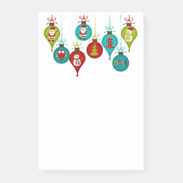 Notas Post-it® Ornamentos de Navidad (Anverso)