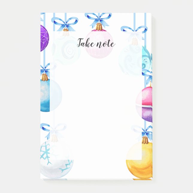 Notas Post-it® Ornamentos de Navidad (Anverso)