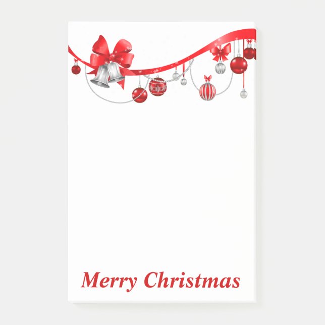 Notas Post-it® Ornamentos de Navidad (Anverso)