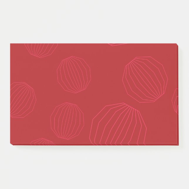 Notas Post-it® Ornamentos navideños simples, modernos y fluidos (Anverso)