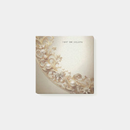 Notas Post-it® Ornate Gold Flourish Post it Notes