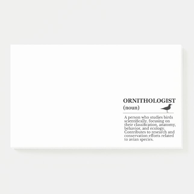 Notas Post-it® Ornithologist Definition - Vogelkunde (Birdwatchin (Anverso)