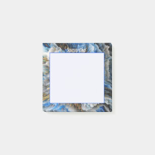 Notas Post-it® Oro azul Efecto abstracto 3D Personalizado 3x3