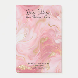 Notas Post-it® Oro blanco rosado mareado