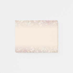 Notas Post-it® Oro chispeante en colores pastel moderno elegante