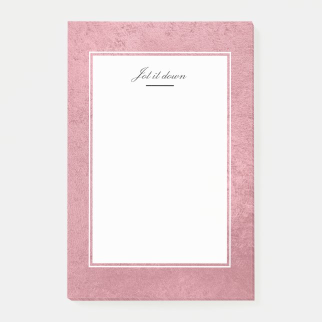 Notas Post-it® Oro falso moderno rosa (Anverso)