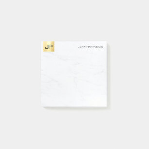 Notas Post-it® Oro y mármol simples elegantes modernos de la
