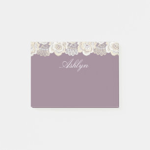 Notas Post-it® Orquídea Romántica Morada Floral