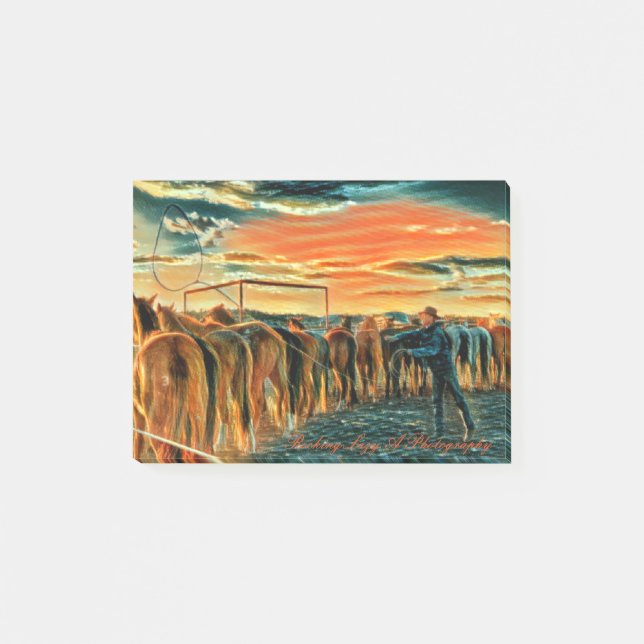 Notas Post-it® Oscilación perezosa una fotografía "Cody y el (Anverso)