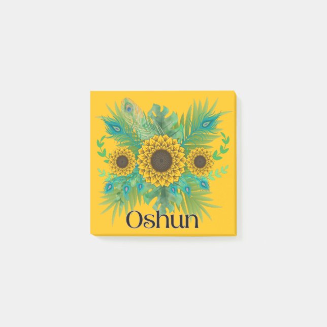 Notas Post-it® Oshun Goddess Sunflowers (Anverso)