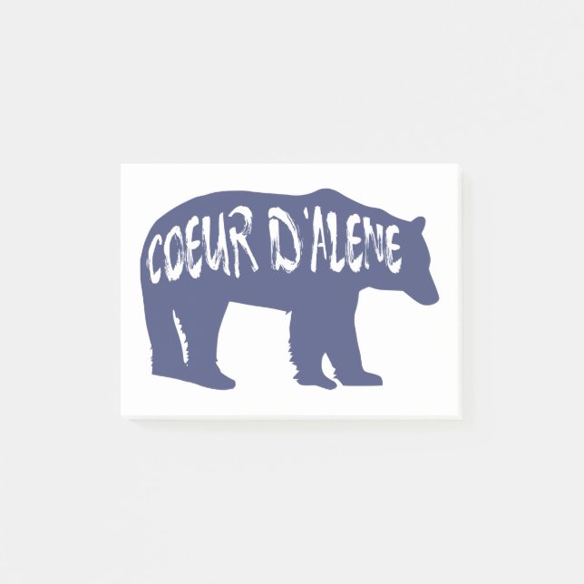 Notas Post-it® Oso de Coeur d'Alene Idaho (Anverso)