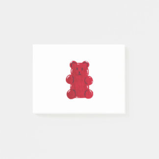 Notas Post-it® oso de goma roja