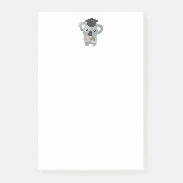 Notas Post-it® Oso de Koala en la tapa de graduación (Anverso)