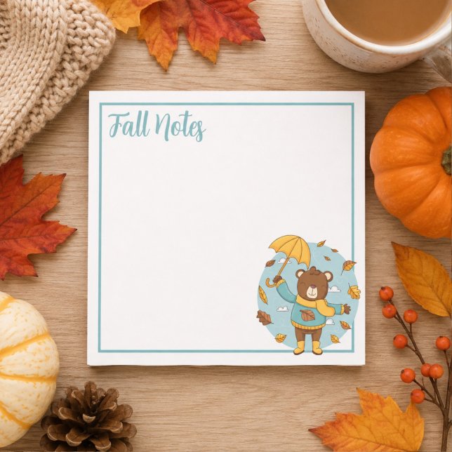 Notas Post-it® Oso de otoño deja  (Subido por el creador)