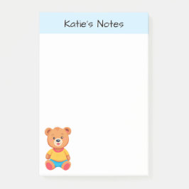 Notas Post-it® Oso de peluche lindo personalizado para niños