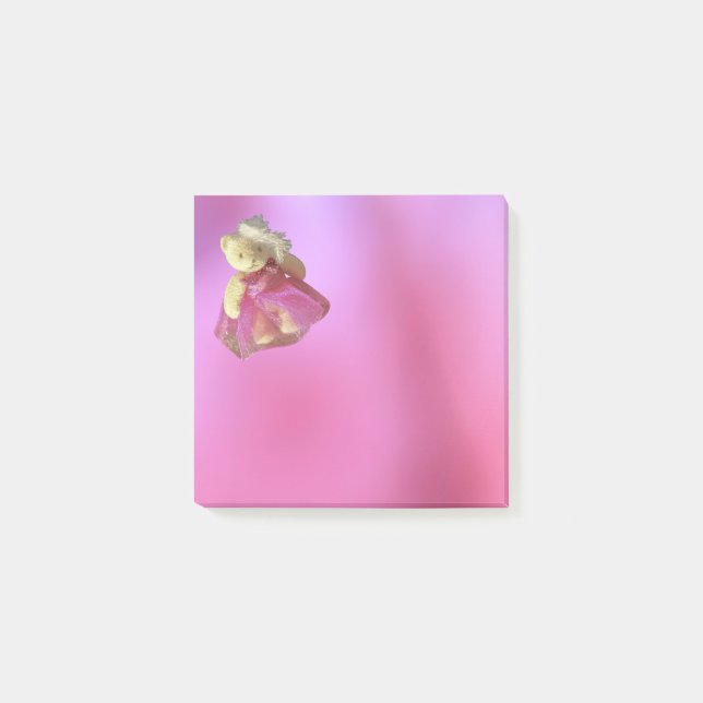 Notas Post-it® Oso de peluche rosa fiesta animal (Anverso)
