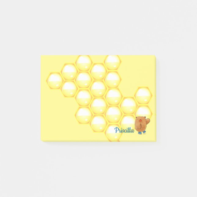 Notas Post-it® Oso dulce de miel (Anverso)