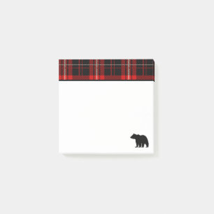 Notas Post-it® Oso negro rojizo de la cabina