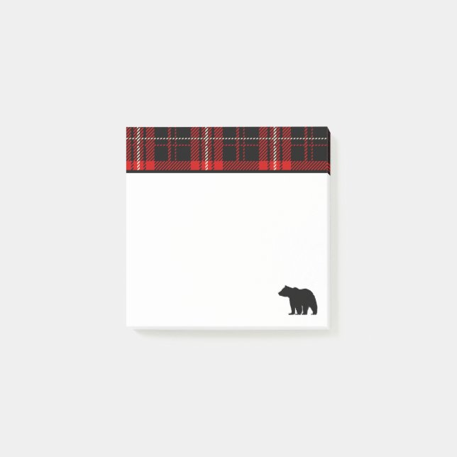 Notas Post-it® Oso negro rojizo de la cabina (Anverso)