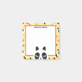 Notas Post-it® Oso Panda Amarillo Peekaboo