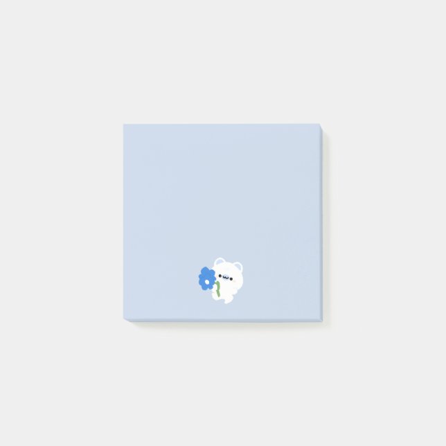 Notas Post-it® Oso polar romántico (Anverso)