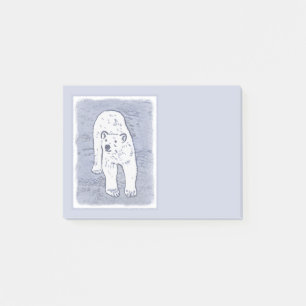 Notas Post-it® Oso polar sobre pintura de hielo - Arte de vida sa