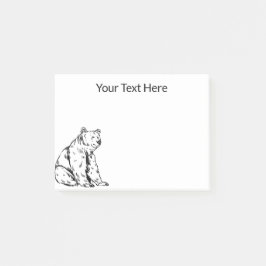 Notas Post-it® Oso Sentado Adorable