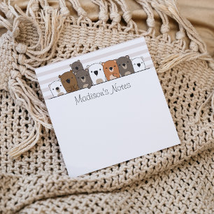 Notas Post-it® Osos cortos personalizados