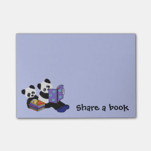 Notas Post-it® Osos de panda Storytime