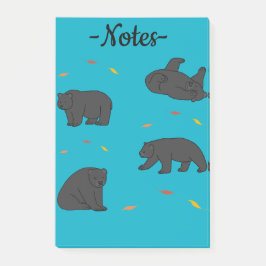 Notas Post-it® Osos negros