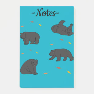 Notas Post-it® Osos negros