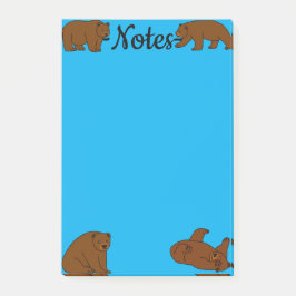 Notas Post-it® Osos pardos