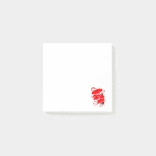 Notas Post-it® Ostras encantadas con hongos rojos (Anverso)