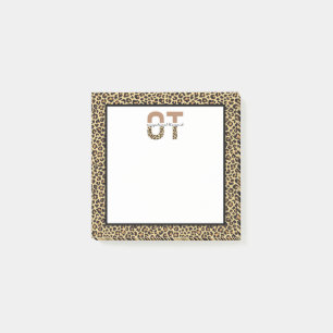Notas Post-it® OT Cheetah Print Occupation Therapist