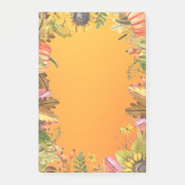 Notas Post-it® Otoño Boda Maple Leaves Calabaza Girasol