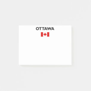 Notas Post-it® Ottawa Canadá Bandera canadiense color claro