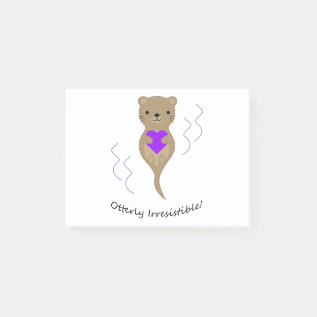 Notas Post-it® Otter totalmente irresistible (Anverso)