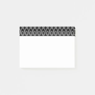Notas Post-it® Ovalos negros repetitivos